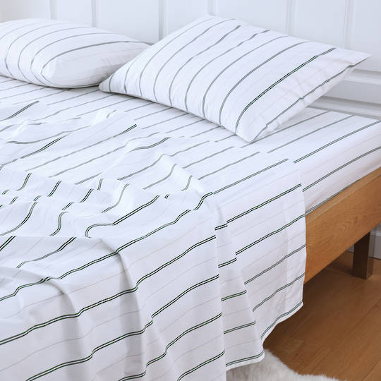 MM Linen | Cape Stripe Sheet Sets |Leaf| Matching Extras Sold Separately